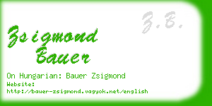 zsigmond bauer business card